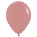 Dusty rose latex balloon, glossy finish with small tied neck