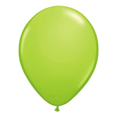 Lime green latex balloon, glossy teardrop shape