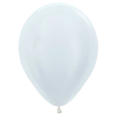 Light blue latex balloon with valve knot at the bottom