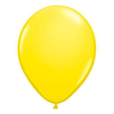 Yellow latex balloon, glossy finish