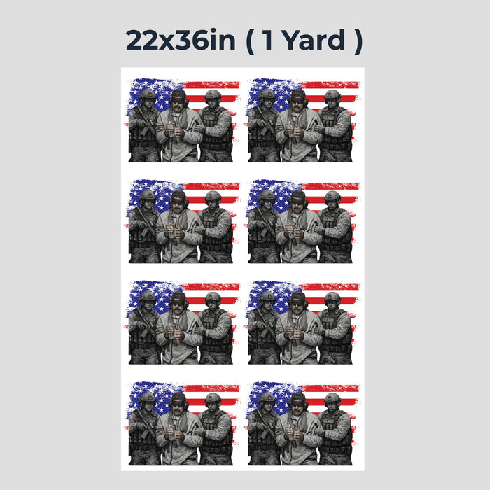 Printed DTF Sheets by Yards - Captured President 2 MADURO