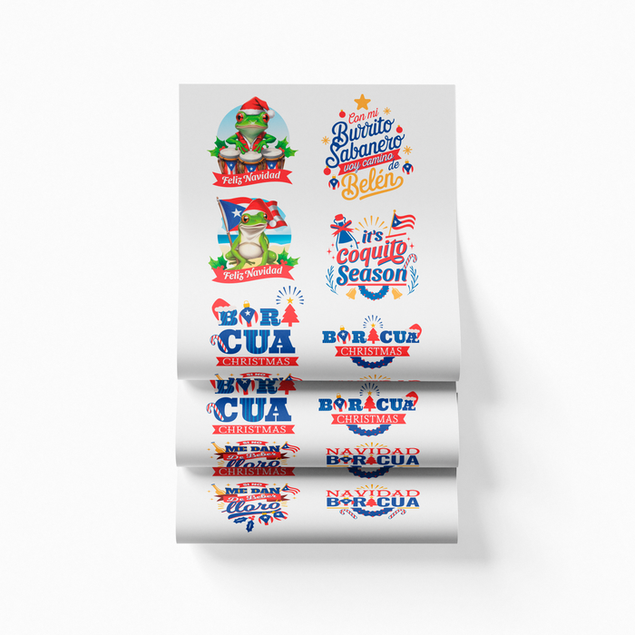 Printed DTF Sheets by Yards -  Christmas 4
