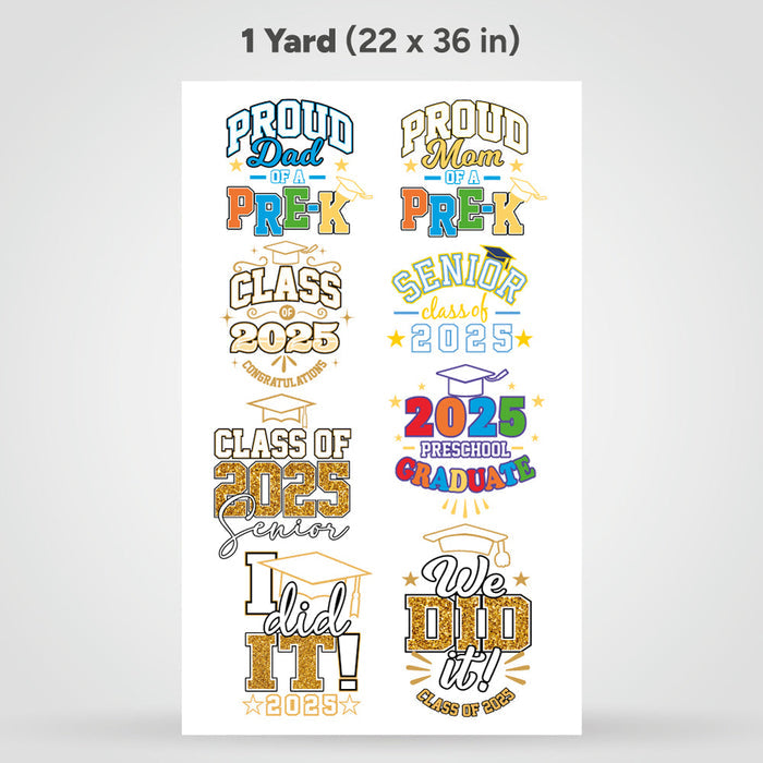 Printed DTF Sheets by Yards - Graduation