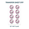 Printed DTF Sheets by Yards - Hello Kitty