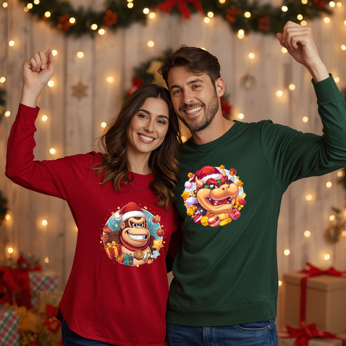Printed DTF Sheets by Yards - Mario Bros Navidad 2025