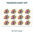 Printed DTF Sheets by Yards - Mario Bross