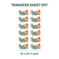 Printed DTF Sheets by Yards - Pokemon design 1