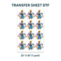 Printed DTF Sheets by Yards - Pokemon design 2
