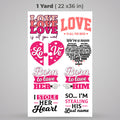 Printed DTF Sheets by Yards - San Valentín 5