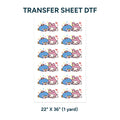 Printed DTF Sheets by Yards - Sanrio