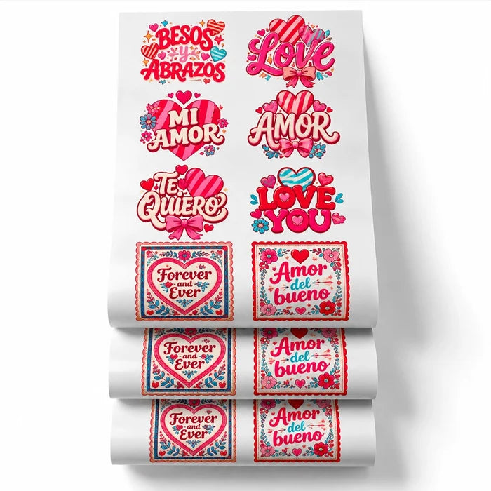 Printed DTF Sheets by Yards - Valentine’s Day & Love Designs – Ready to Press