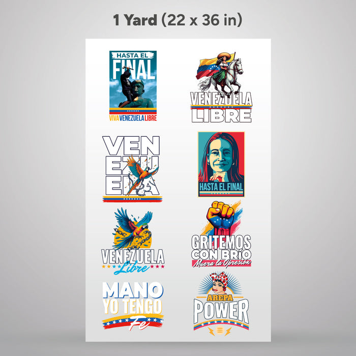Printed DTF Sheets by Yards - Venezuela Libre