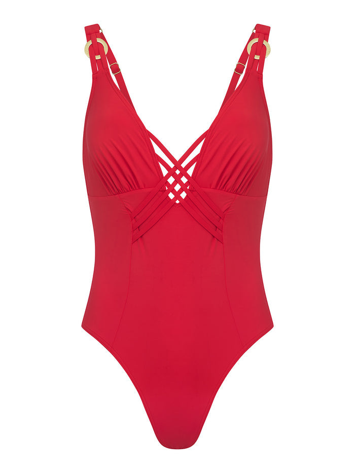 Raquel swimsuiti in fiery red    - SS26 The Golden Hour Collection NAIA Beach