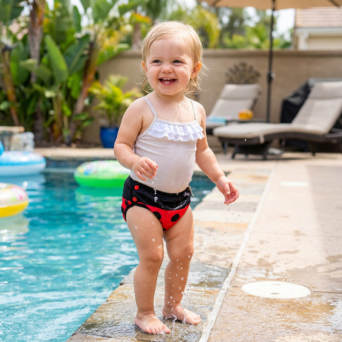 Red Ladybug Swimming Diaper