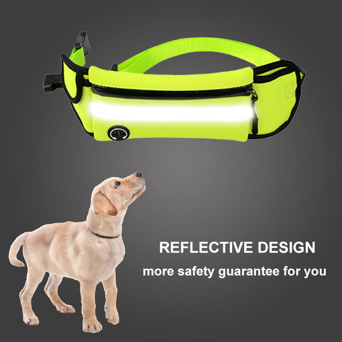Reflective Pet Waist Bag with Lead