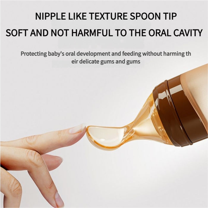Silicone Baby Spoon Feeder – Squeeze Bottle with Soft Spoon Tip