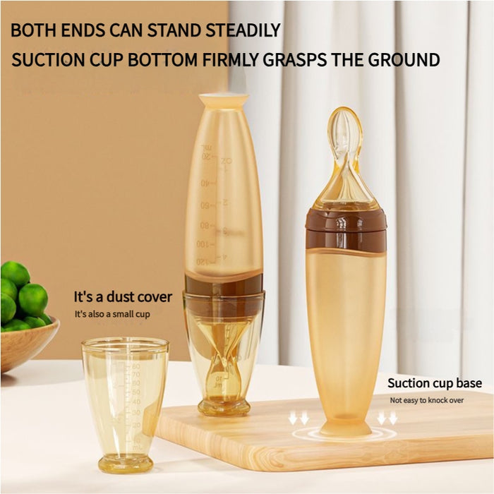 Silicone Baby Spoon Feeder – Squeeze Bottle with Soft Spoon Tip