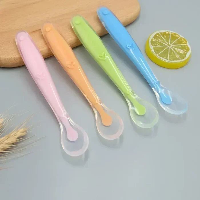 Silicone Baby Spoon Set – Soft Training for Easy Self-Feeding