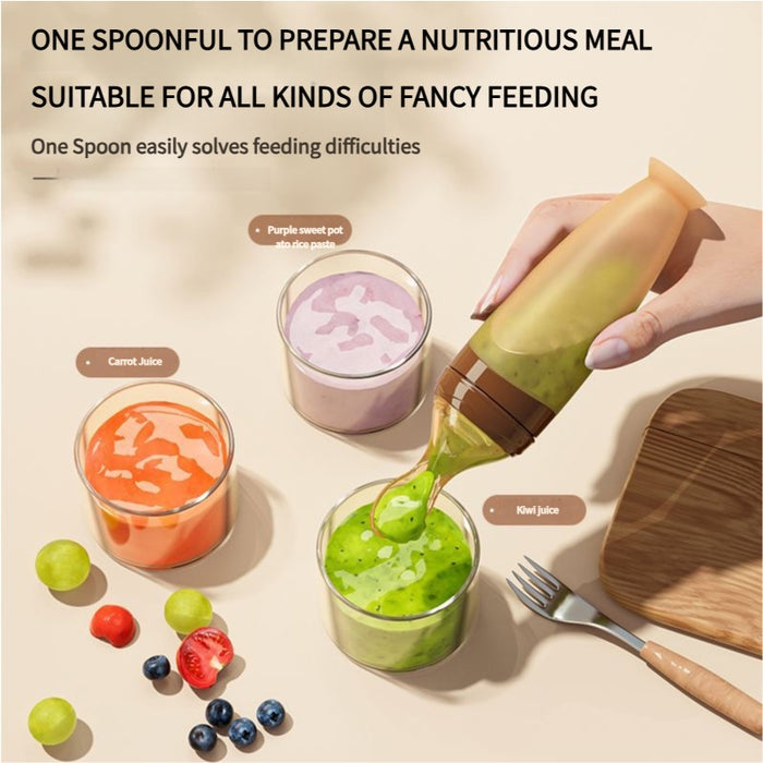 Silicone Spoon Feeder for Babies – 120ml with Scale Markings