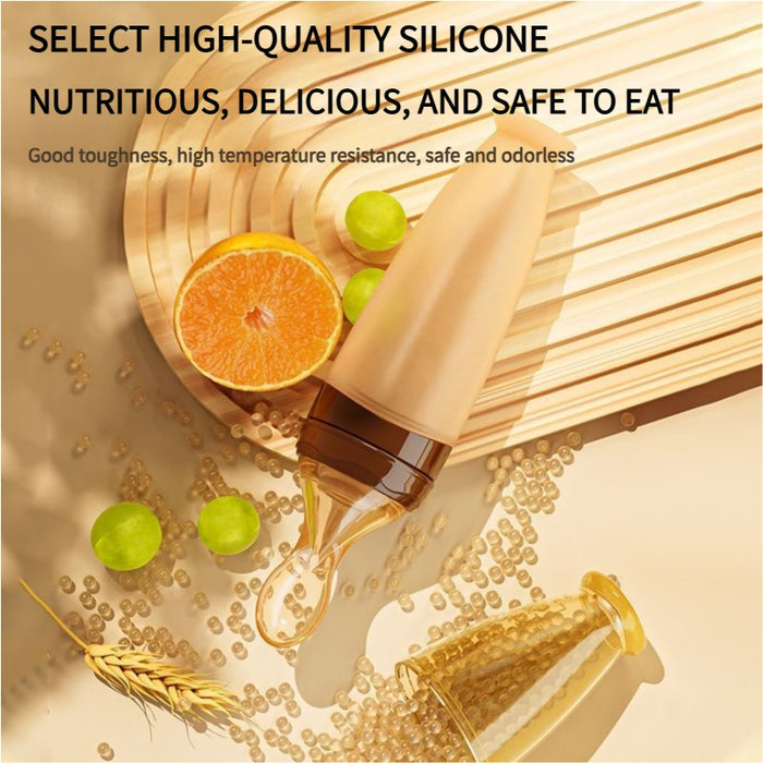 Silicone Spoon Feeder for Babies – 120ml with Scale Markings