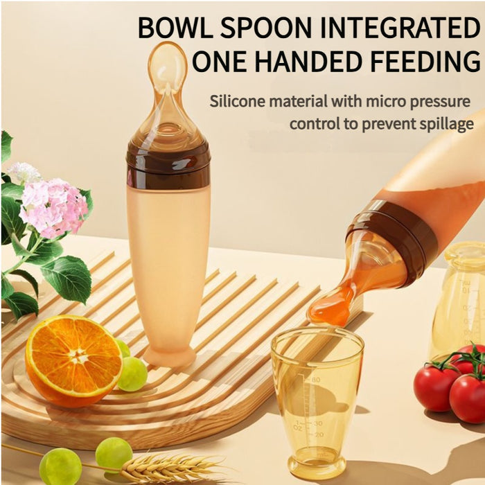 Silicone Spoon Feeder for Babies – 120ml with Scale Markings