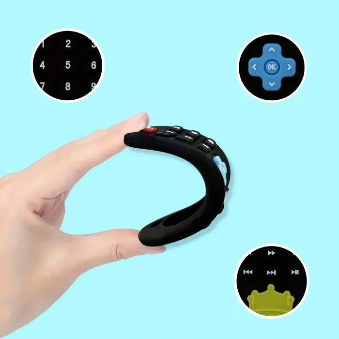 Silicone Teether Remote Control – Soothing Gum Relief Toy