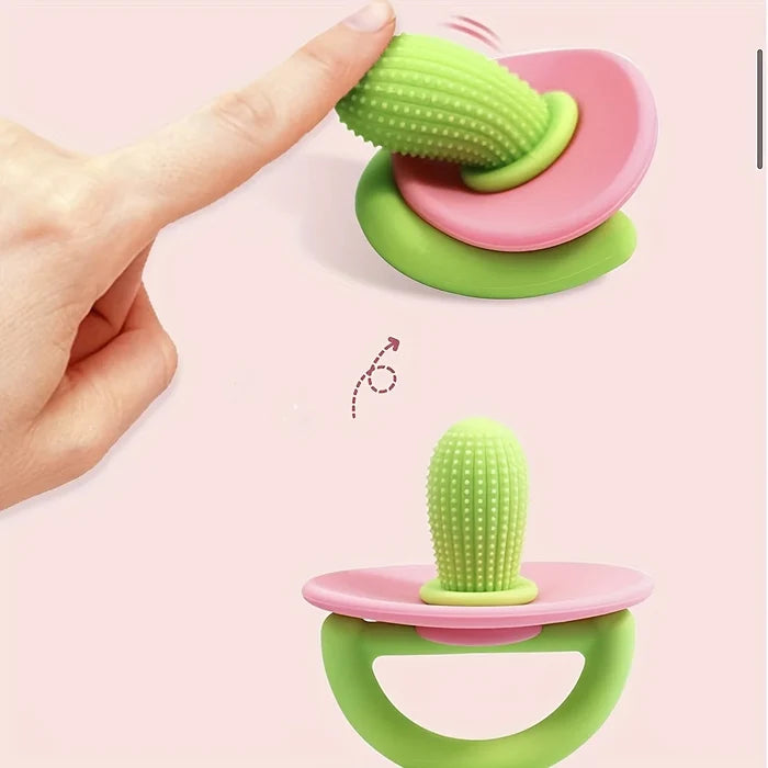 Silicone Teether Ring – Soft Pacifier for Gum Relief