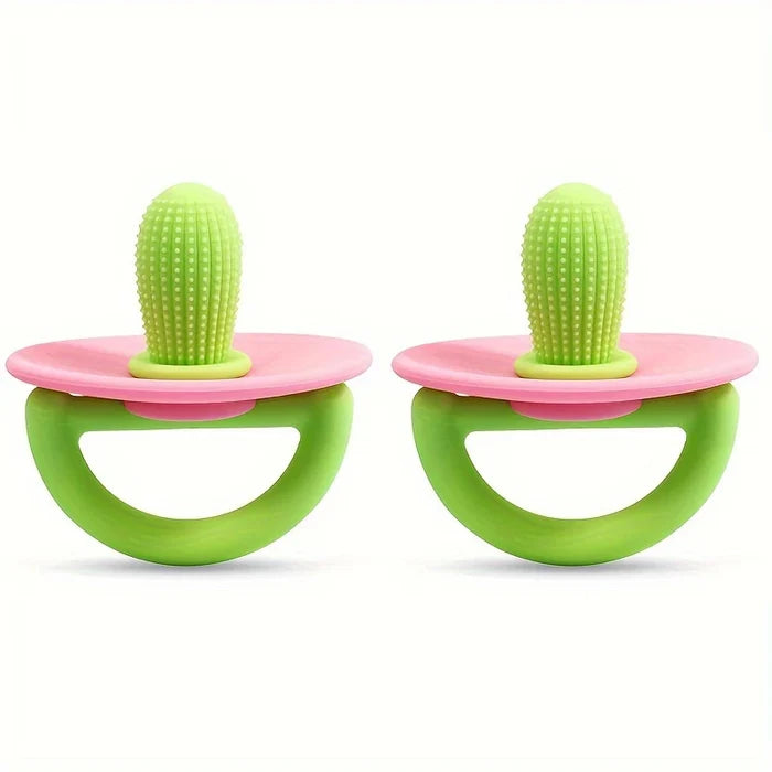 Silicone Teether Ring – Soft Pacifier for Gum Relief