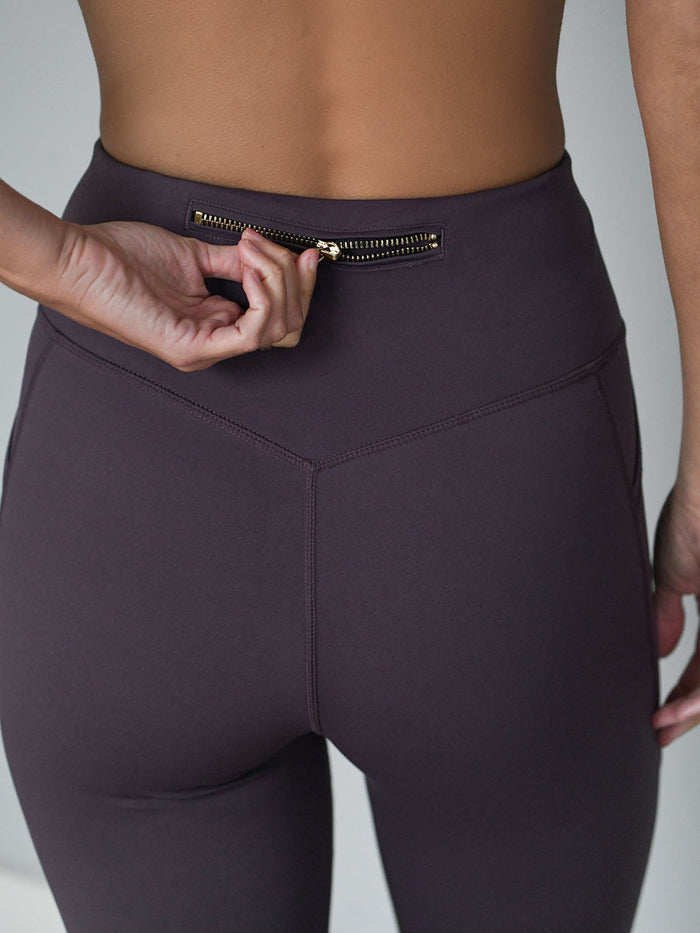 Simone Tipped legging in  Fig colour from NAIA active - active wear collection