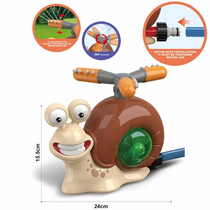 Snail Water Spray Toy – Fun Outdoor Splash for Kids
