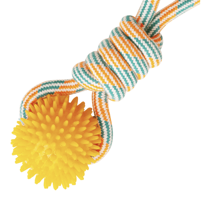 SnugArooz Spike - O - Mite Rope, Spiky Ball & Tug Toy: 16" CHOOSE YOUR COLOR - Glad Dogs Nation | ALL Profits Donated