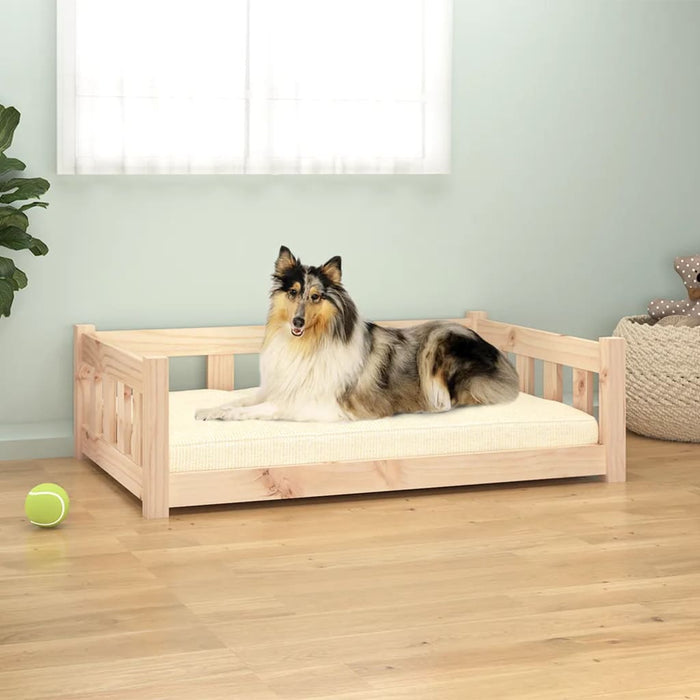 Solid pine dog bed frame