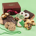 St. Patricks Gourmet Style Gift Basket with assorted cookies and open gift box