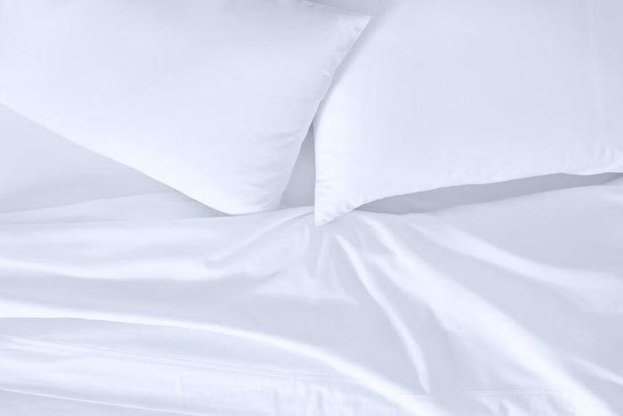 Close-up of SuperSoft sheets, white