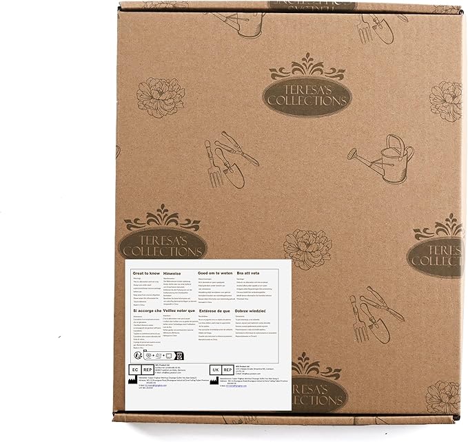 TERESA'S COLLECTIONS gift box packaging back for resin gnome statues