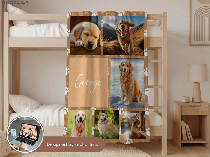Embrace photo blanket shown folded