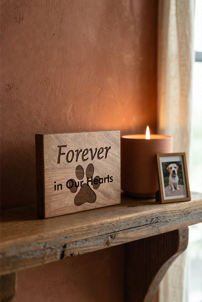 Close-up of the engraving on the Forever Memorial keepsake