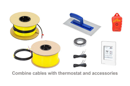ThermoTile® Electric Floor Heating Cable 120V, 1.0A, 39ft, 12W/sq. ft @ 3in spacing