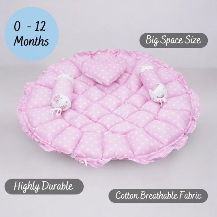 Tinitot Baby Reversible Cotton Bedding Set with Mosquito Net | 0-12 Months