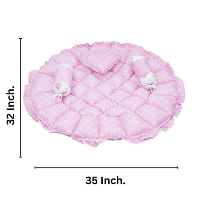 Tinitot Baby Reversible Cotton Bedding Set with Mosquito Net | 0-12 Months