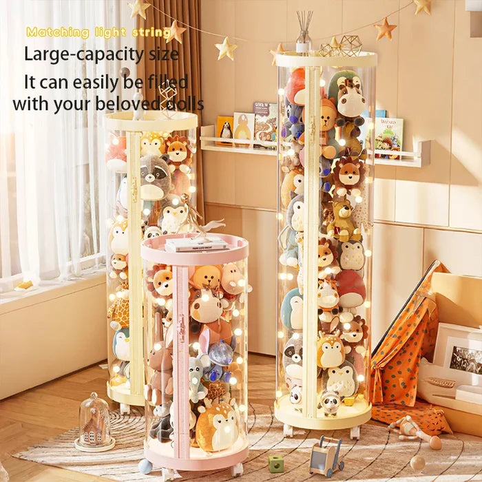 Transparent Doll Storage Box for Organized Toy Display