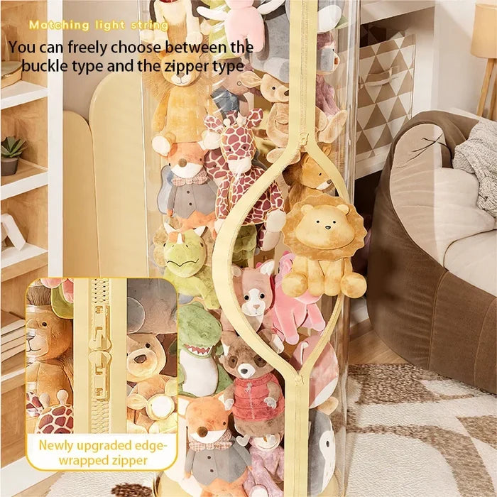 Transparent Doll Storage Box for Organized Toy Display