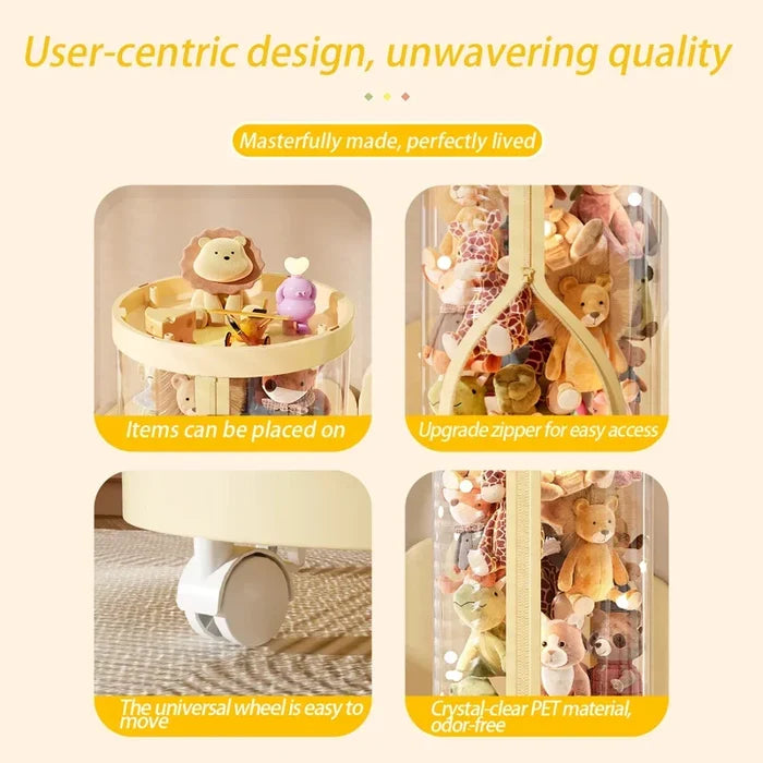 Transparent Doll Storage Box for Organized Toy Display