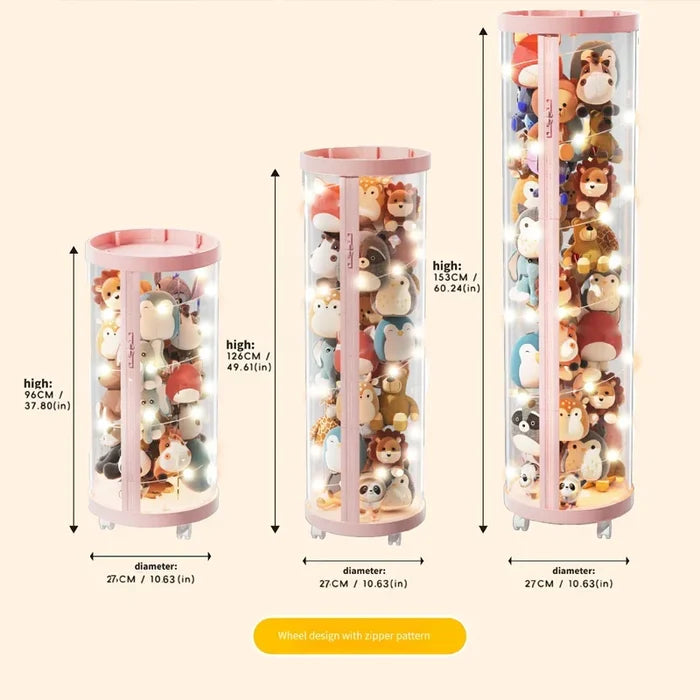 Transparent Doll Storage Box for Organized Toy Display