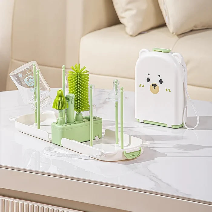 Travel Baby Bottle Brush Set – Safe & Easy Cleaning Kit