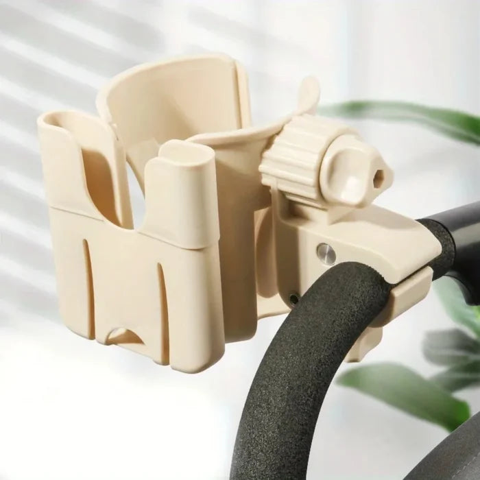 Universal Stroller Cup Holder with Phone Mount for Easy Travel