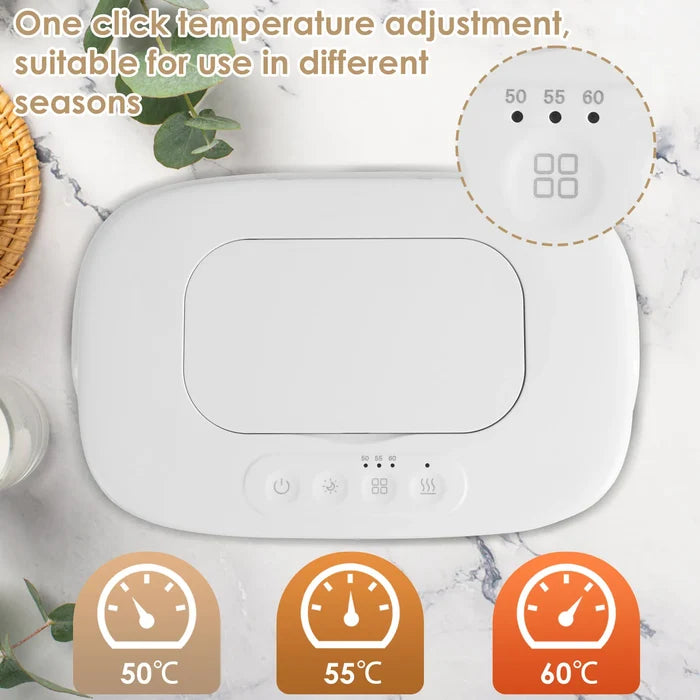 USB Baby Wipe Warmer with LED Light & Adjustable Heat