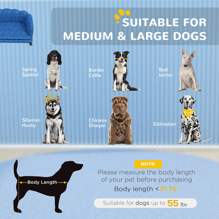 Velvet Pet Sofa with Pearl Backrest