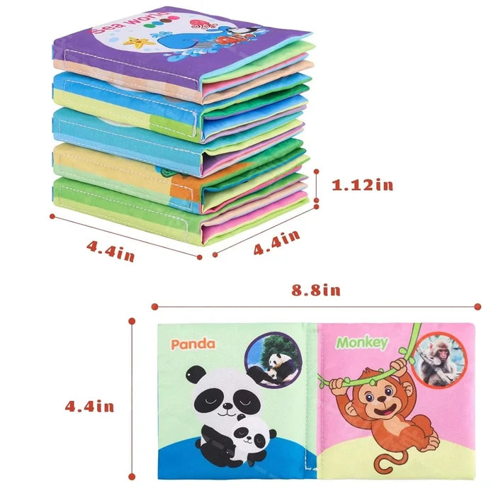 Washable Baby Cloth Book Set – Sensory & Teething Fun