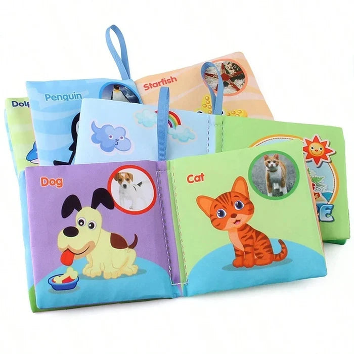 Washable Baby Cloth Book Set – Sensory & Teething Fun